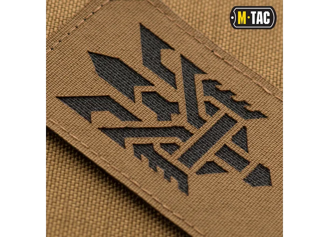 Нашивка M-Tac Тризуб (стилізована) Laser Cut Coyote/Black Фото 2
